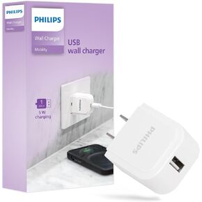 Philips 32W USB Wall Charger, includes 2 USB-A Ports (12W) and 1 USB-C Port (20W), Built-in Foldable Plug, USB Certified, White, DLP1032Q/37 in Kuwait