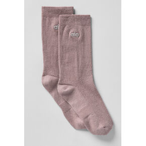 Alo Yoga Unisex Half-Crew Understated Sock - Mushroom in Kuwait