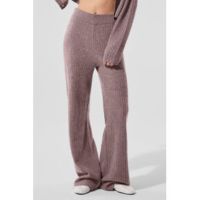 Alo Yoga Cashmere High-Waist Plush Waffle Pant - Mushroom Heather in Kuwait