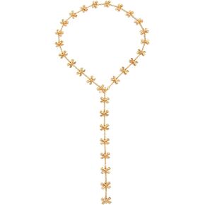 Gold Bow Long Necklaces for Women Trendy Bow Tie Lariat Y Necklaces Dainty Bowknot Sweater Necklace Fashion Drop Necklace Boho Body Chain Jewelry Accessories in Saudi Arabia