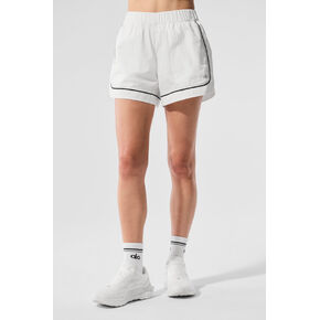 Alo Yoga Motivate Track Short - White/Black in Kuwait