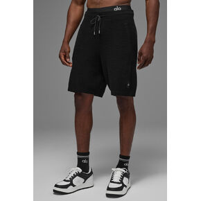 Alo Yoga 7" Sports Club Sweater Knit Short - Black in Kuwait
