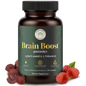 Lion’s Mane Mushroom Gummies 10:1 Extract & L-Theanine 200mg Nootropic Brain Gummies – 30 Day Supply – Memory & Focus Support – Calm Energy – Vegan, Caffeine Free in Saudi Arabia