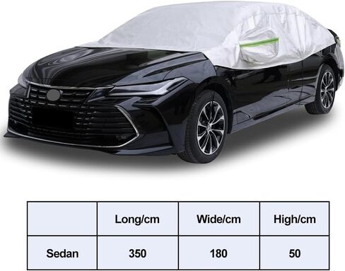غطاء نصف سيارة، زجاج أمامي للسيارة، غطاء حماية من الأشعة فوق البنفسجية، غطاء علوي للسيارة، غطاء مرآة قابل للتنفس، مقاوم للماء، حماية من الشمس لجميع المواسم، مقاس عالمي in Kuwait