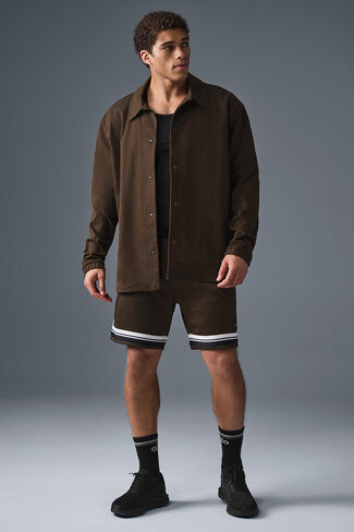 Alo Yoga Edition Sueded Jacket - Espresso in Saudi Arabia