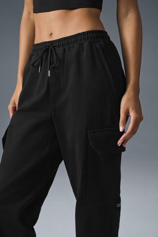 Alo Yoga Edition Sueded Jogger - Black in Kuwait