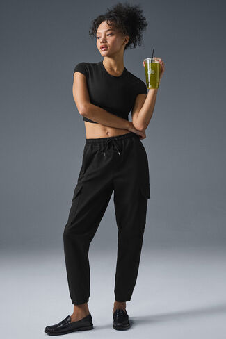 Alo Yoga Edition Sueded Jogger - Black in Kuwait