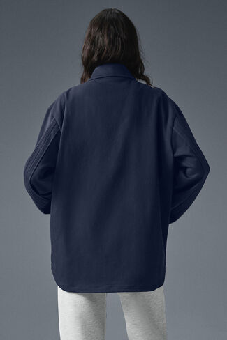 Alo Yoga Edition Sueded Jacket - Navy in Saudi Arabia