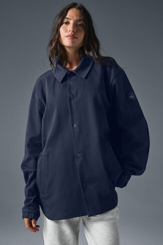 Alo Yoga Edition Sueded Jacket - Navy in Saudi Arabia