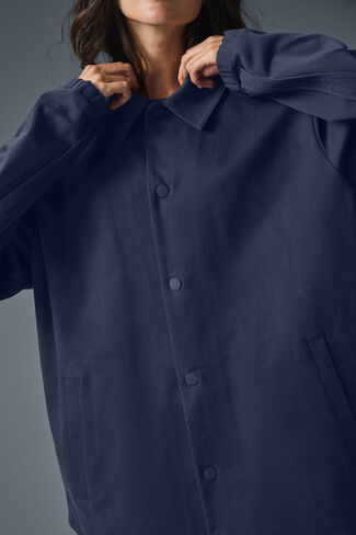 Alo Yoga Edition Sueded Jacket - Navy in Saudi Arabia