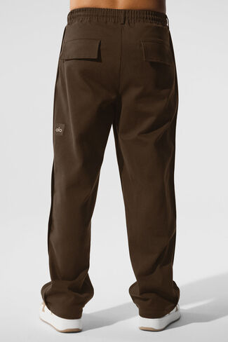Alo Yoga Edition Sueded Straight Leg Pant - Espresso in Saudi Arabia