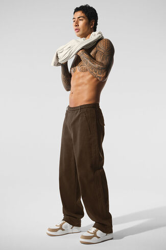 Alo Yoga Edition Sueded Straight Leg Pant - Espresso in Saudi Arabia