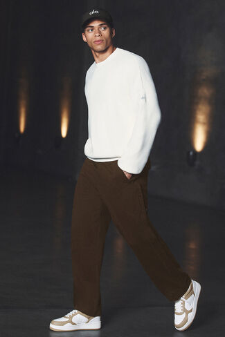 Alo Yoga Edition Sueded Straight Leg Pant - Espresso in Saudi Arabia