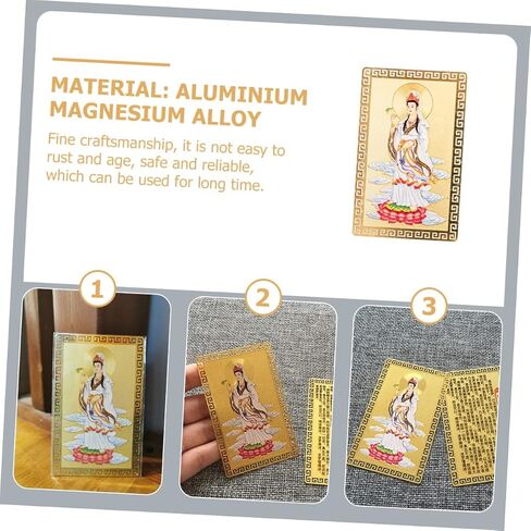 HOMSFOU 5Pcs Feng Shui Wealth Amulet Set Chinese Lucky Charm for Car Decor Feng Shui Gifts Japanese Wallet Accents Gold Aluminum-Magnesium Alloy for Home & Garden in Saudi Arabia