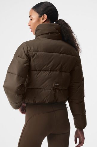 Alo Yoga Gold Rush Puffer - Espresso in Saudi Arabia
