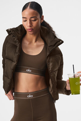 Alo Yoga Gold Rush Puffer - Espresso in Saudi Arabia