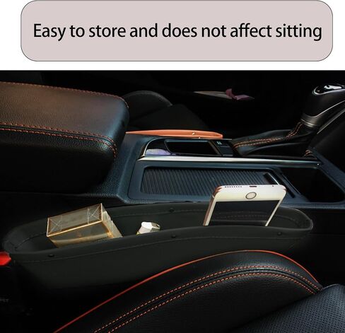 2 Pack Car Seat Gap Filler and Organizer,Black Gap Storage for Car Seats,Extra Pockets for Car Seats in Saudi Arabia