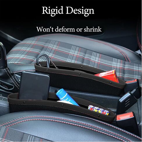2 Pack Car Seat Gap Filler and Organizer,Black Gap Storage for Car Seats,Extra Pockets for Car Seats in Saudi Arabia