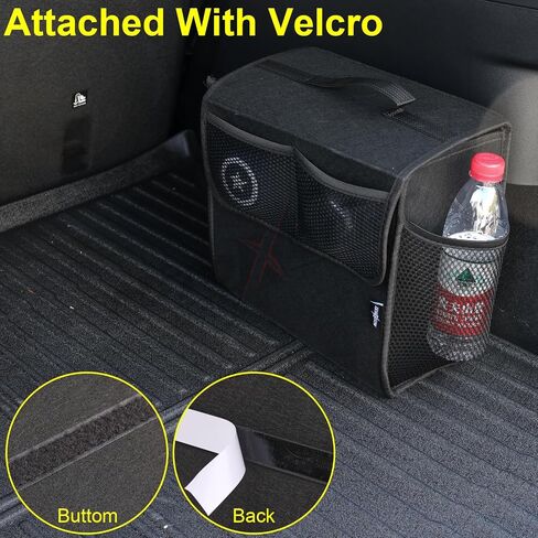 Car Trunk Organizer,Soft Felt Car Bag Organizer 20x6.11x10 inch Folding,for Honda CRV Civic Accord Ford Focus Fusion Toyota RAV4 Jeep SUV/Truck/Sedan/Van in Saudi Arabia