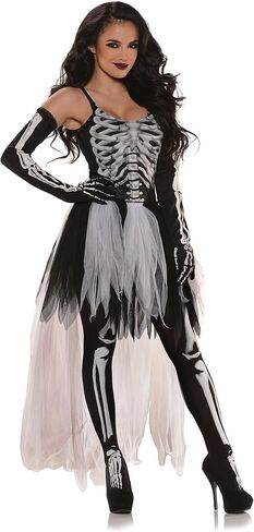 Underwraps Costumes Women's Sexy Skeleton Costume - Tutu in Saudi Arabia