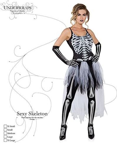 Underwraps Costumes Women's Sexy Skeleton Costume - Tutu in Saudi Arabia