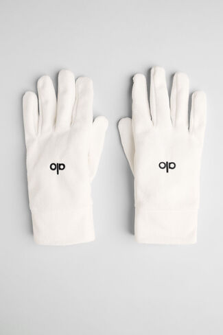 Alo Yoga Performance Fleece Gloves - Ivory in Saudi Arabia