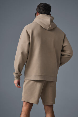 Alo Yoga Renown Full Zip Hoodie - Gravel in Saudi Arabia