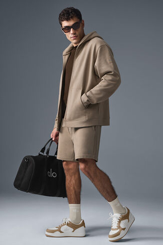 Alo Yoga Renown Full Zip Hoodie - Gravel in Saudi Arabia