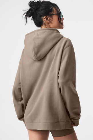 Alo Yoga Renown Full Zip Hoodie - Gravel in Saudi Arabia