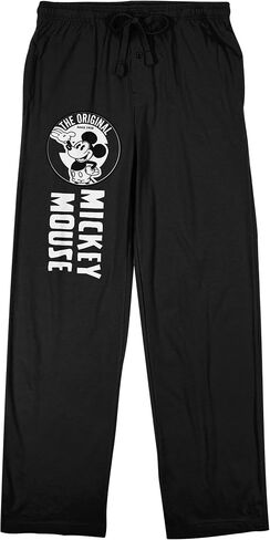 Bioworld Mickey Mouse Classic B&W Mickey Adult Black Sleep Pajama Pants in Saudi Arabia