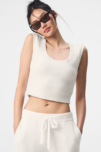 Alo Yoga Snuggle Up Sweater Short Sleeve - Ivory in Saudi Arabia