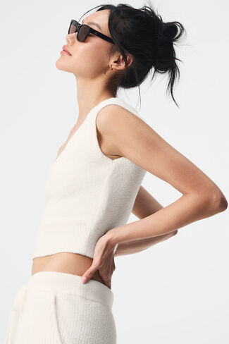 Alo Yoga Snuggle Up Sweater Short Sleeve - Ivory in Saudi Arabia