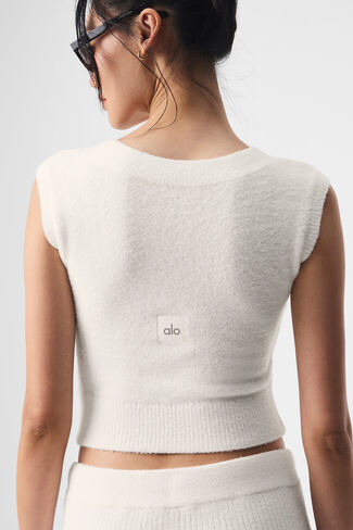Alo Yoga Snuggle Up Sweater Short Sleeve - Ivory in Saudi Arabia