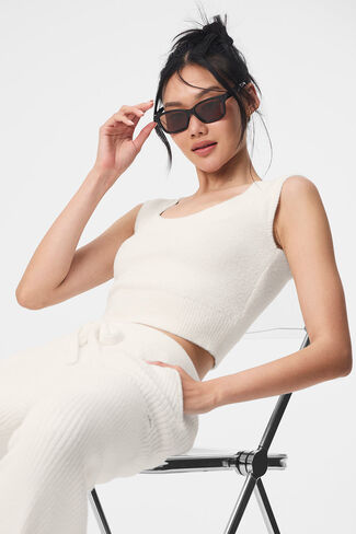 Alo Yoga Snuggle Up Sweater Short Sleeve - Ivory in Saudi Arabia