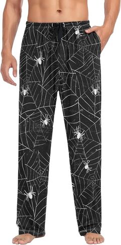 Mens Pajama Pants Funny Men Pajamas Bottoms Lounge Pants With Pockets in Saudi Arabia