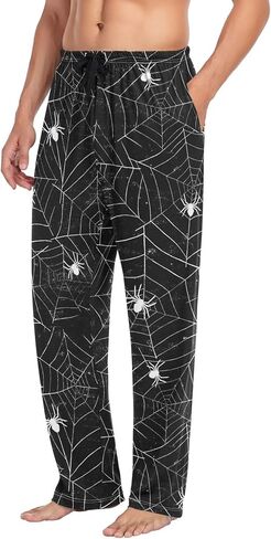 Mens Pajama Pants Funny Men Pajamas Bottoms Lounge Pants With Pockets in Saudi Arabia
