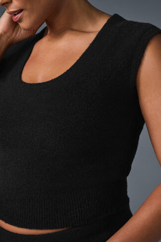 Alo Yoga Snuggle Up Sweater Short Sleeve - Black in Saudi Arabia