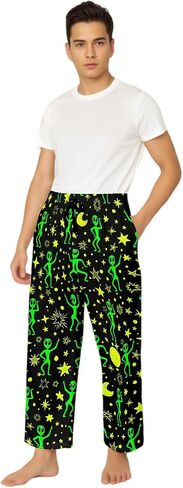 Men's Pajama Pants with Pockets Breathable Lightweight Sleep Pants for Men Soft Lounge Pants Elastic Waistband in Saudi Arabia