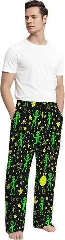 Men's Pajama Pants with Pockets Breathable Lightweight Sleep Pants for Men Soft Lounge Pants Elastic Waistband in Saudi Arabia