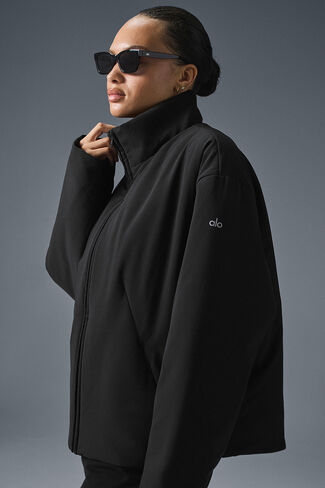 Alo Yoga Stretch Woven Notable Jacket - Black in Saudi Arabia