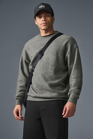 Alo Yoga Triumph Restore Crew Neck Sweatshirt - Grey Triblend in Saudi Arabia