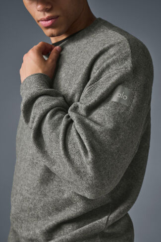 Alo Yoga Triumph Restore Crew Neck Sweatshirt - Grey Triblend in Saudi Arabia