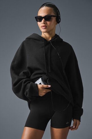 Alo Yoga Triumph Restore Hoodie - Black in Saudi Arabia