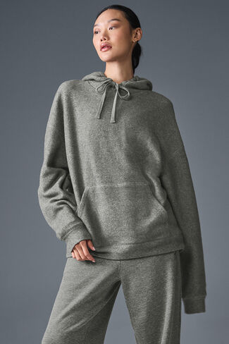 Alo Yoga Triumph Restore Hoodie - Grey Triblend in Saudi Arabia
