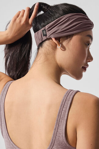 Alo Yoga Alosoft Headband - Mushroom - Mushroom / One Size in Saudi Arabia