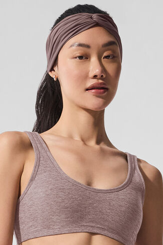 Alo Yoga Alosoft Headband - Mushroom - Mushroom / One Size in Saudi Arabia