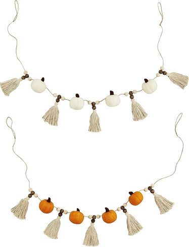 Mud Pie Pumpkin Tassel Garland, Orange, 60" in Saudi Arabia