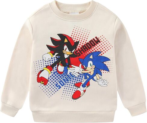 طقم سويت شيرت وسروال بياقة دائرية للأولاد من SEGA Sonic the Hedgehog مكون من قطعتين للأطفال الكبار in Saudi Arabia