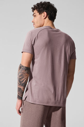 Alo Yoga Triumph Raglan Tee - Mushroom in Saudi Arabia
