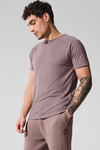 Alo Yoga Triumph Raglan Tee - Mushroom in Saudi Arabia